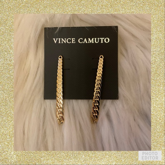 Vince Camuto Gradient Chain Drop Earrings - New on Card - Picture 1 of 6